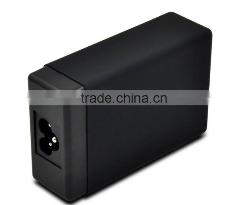 40W 5V8A 5 Port Multiple USB Smart Charger Multi Travel Power Adapter for USB-Charged Devices(Black)