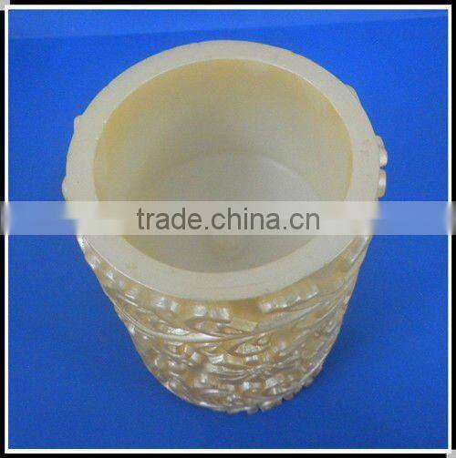 amber flickering Flameless Pillar Carven Wax Scented LED Candles