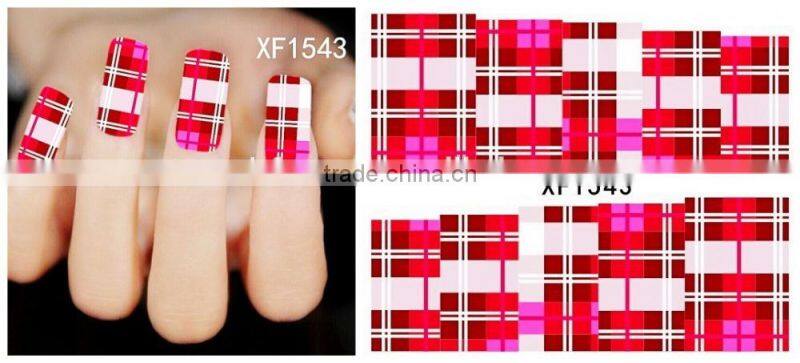 2016 wholesale popular colorful water decals nail art stickers