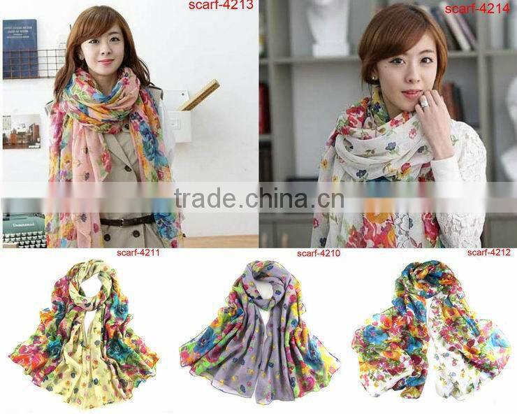 new flower style mexican scarf
