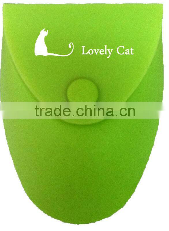 Fashion special styles with button Silicone Key holder soft skin wallet factory