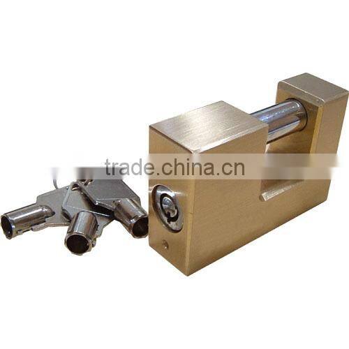 Lipson LS-200K series Hardened Steel Shackle kaba key rectangular brass padlock