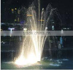 Flower fountain nozzle show in the pond and lake nozzle fountain