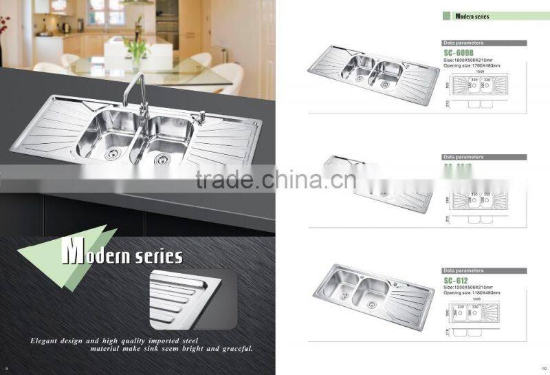 SC-127 Alibaba kitchenware suppliers stainless steel wall mounted sink