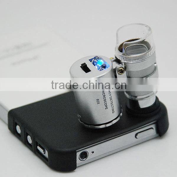 2015 Hot selling product 60x microscope lens with LED light for smartphone