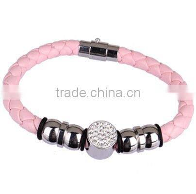 metal stainless steel clasp for men leather bracelet with braid braceler&bangles for beads bracelet