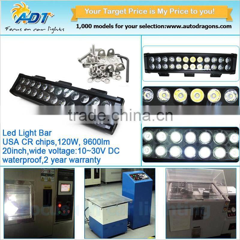 20" 120w Spot Flood Combo Cr-ee Led Off Road work Light Bar 4WD boat ATV lamp