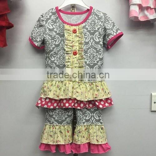Boutique little girls dresses fashion style dress cute wave striped dress with bow knot