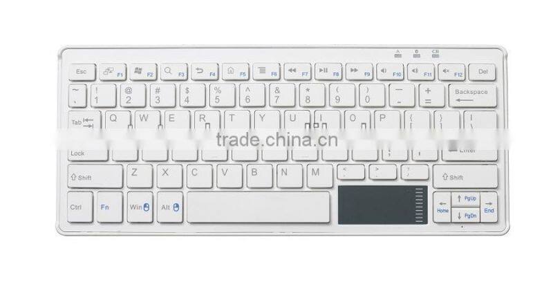 Mini rechargeable bluetooth keyboard with touchpad
