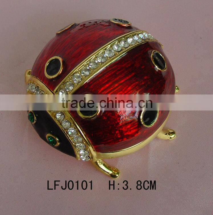 Decorative Metal Bee Shaped Jewelry Box