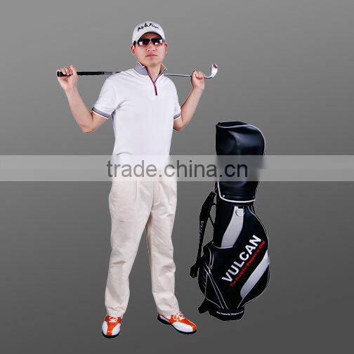 Professional Slim Fit Cut White color Men Zipper Golf T Shirt