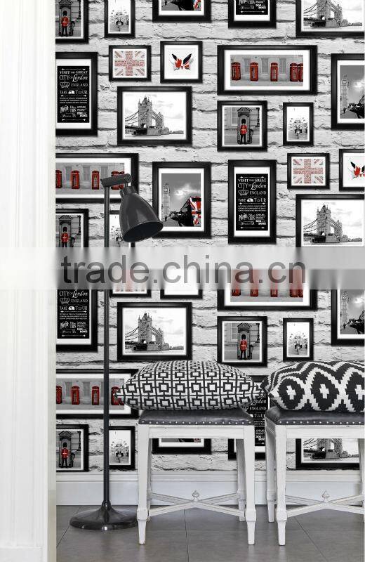 MLC11302 3d effect wallpaper brick pure paper