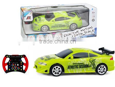 Alibaba kids toys 4CH 1:24 rc car with Steering Wheel