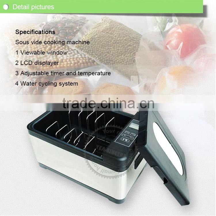Adjustable timer and adjustable temperature system cooking beef sous vide