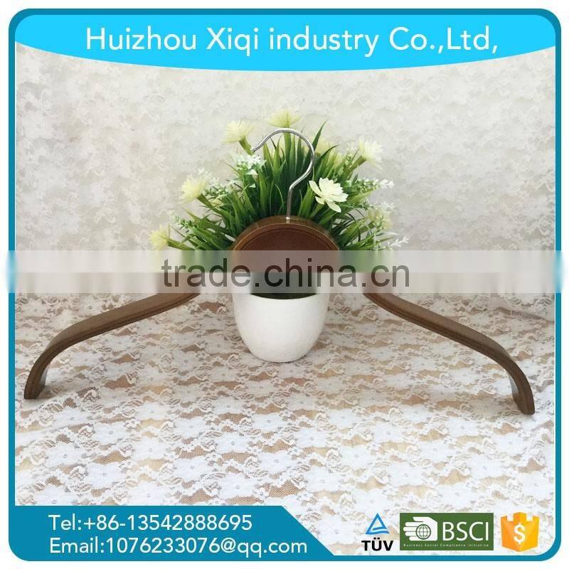wholesale expandable slip wooden clothes hanger for wet clothes with customized logo