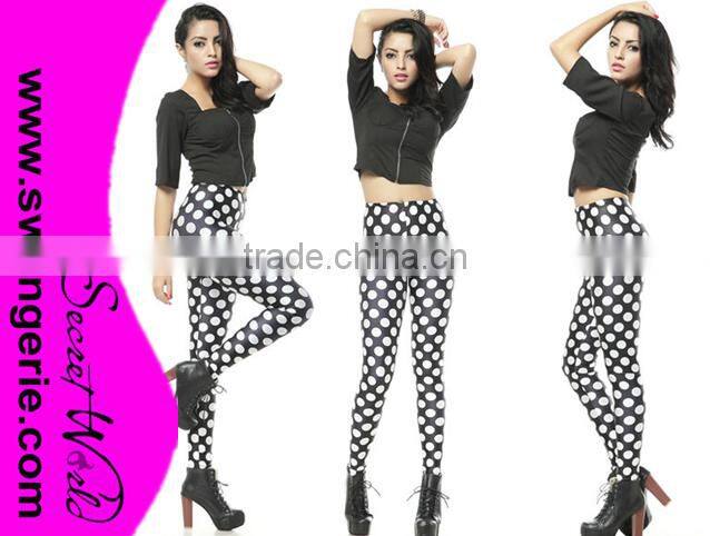 Leggings for Girls, White Round Dot Printed Pattern Leggings ,2015 Dot Leggings