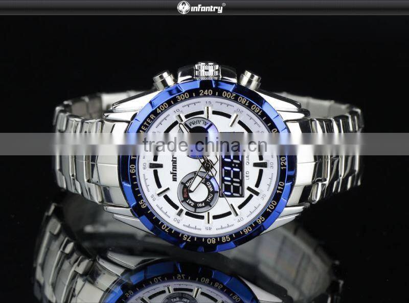 INFANTRY Fashion Date&Day display LED Stainless Watch