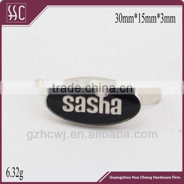 heart shape nickel plate metal brand logo label