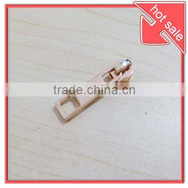 2013 fashion metal zipper puller slider with blink gold color