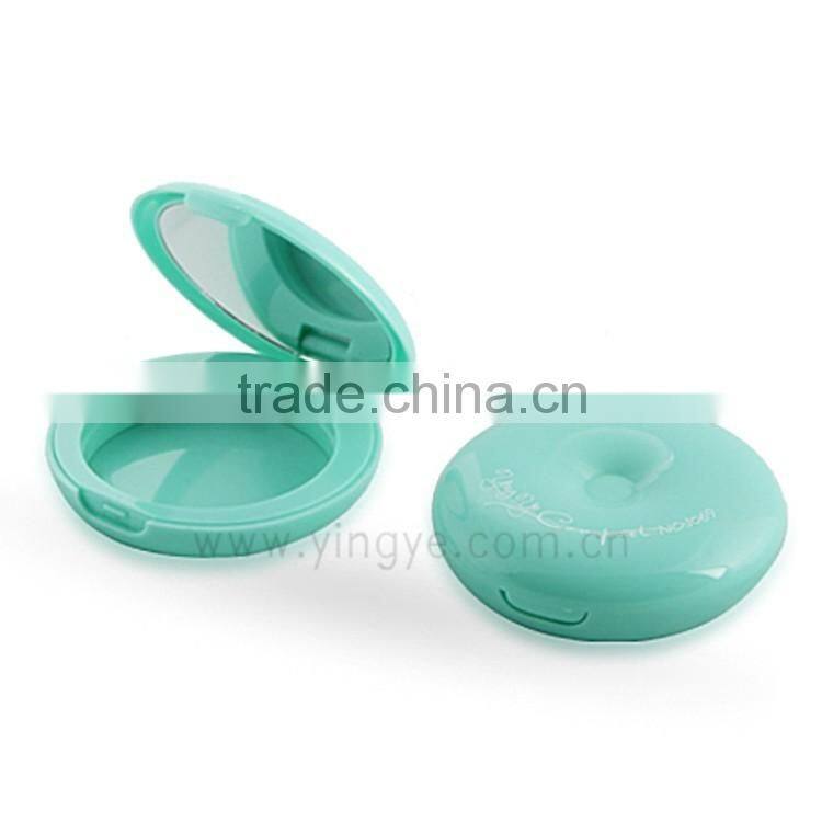 Empty plastic blush compact powder container