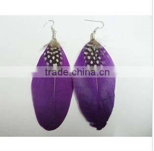 Fashionable Teal Feather Earring cheap feather earrings
