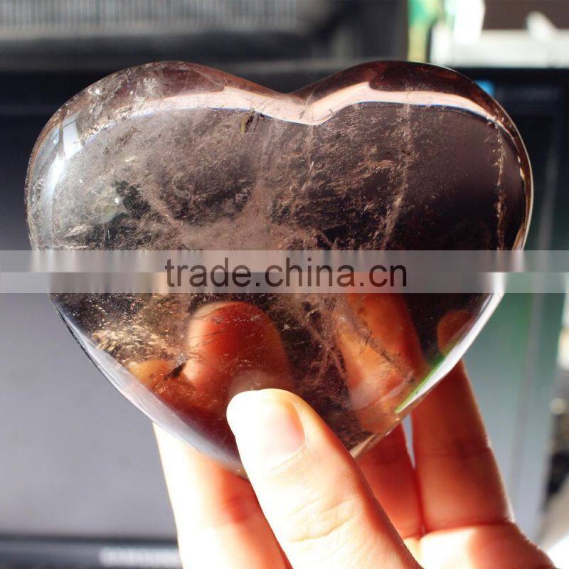 wholesale smoky quartz stone crystal hearts