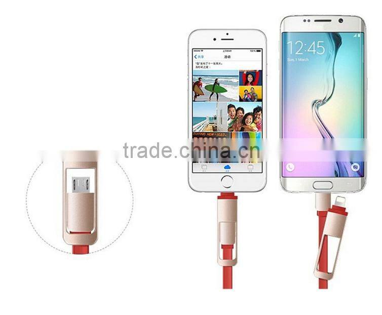 2 in 1 usb data cable sync charger for iphone 6/android micro date cable Cord