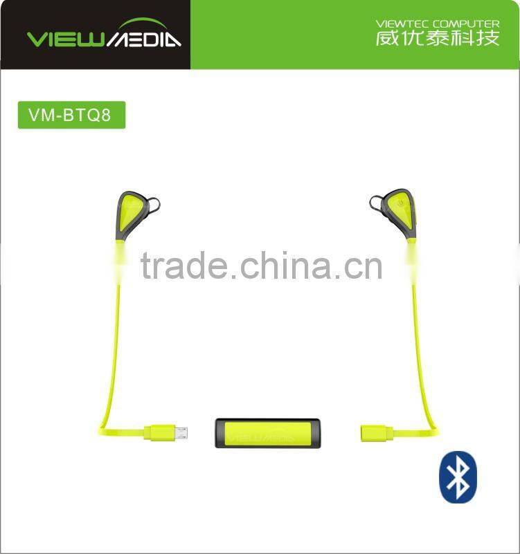 2016 Viewmedia bluetooth 4.0 headset with power bank VM-Q8