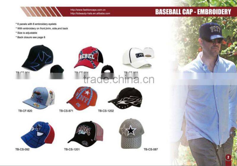 Wholesale hats 6 panel custom 100% cotton baseball cap