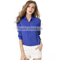 New 2015 Spring Fashion Long Sleeve Tops Women Hollow Out Lace Cotton Blouse Shirt Plus Size Blouse