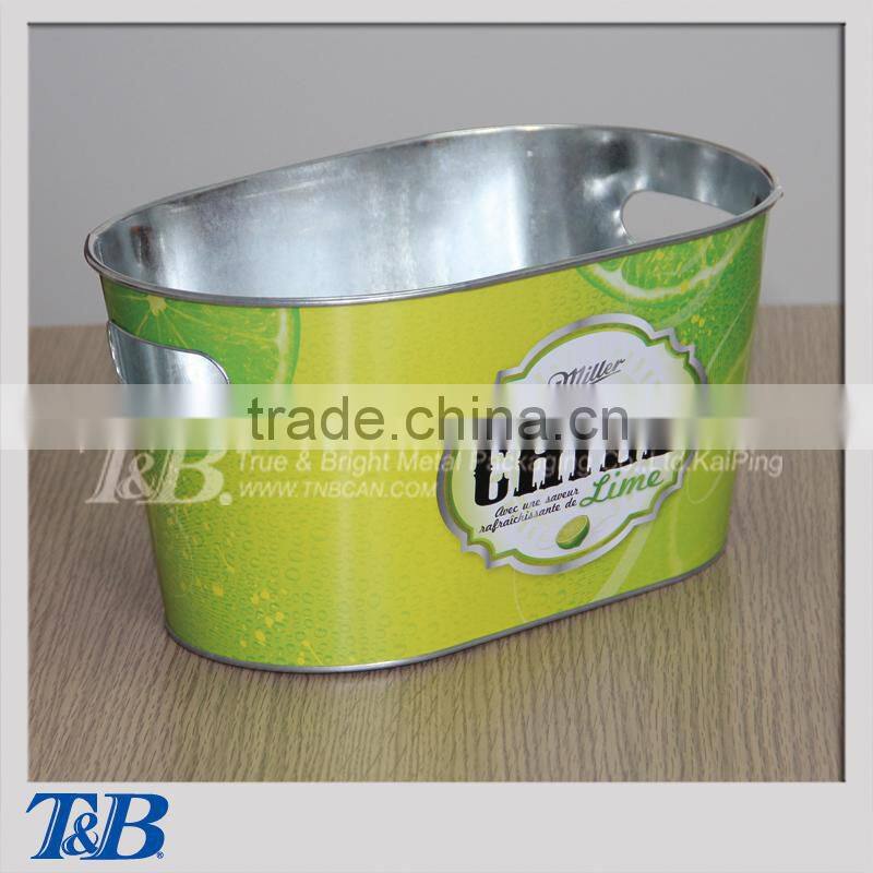Light Color printing galvanized ice bucket