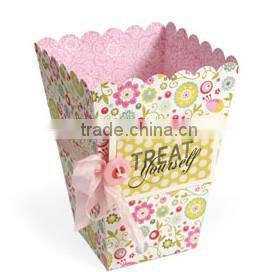 paper disposable white custom color popcorn boxes