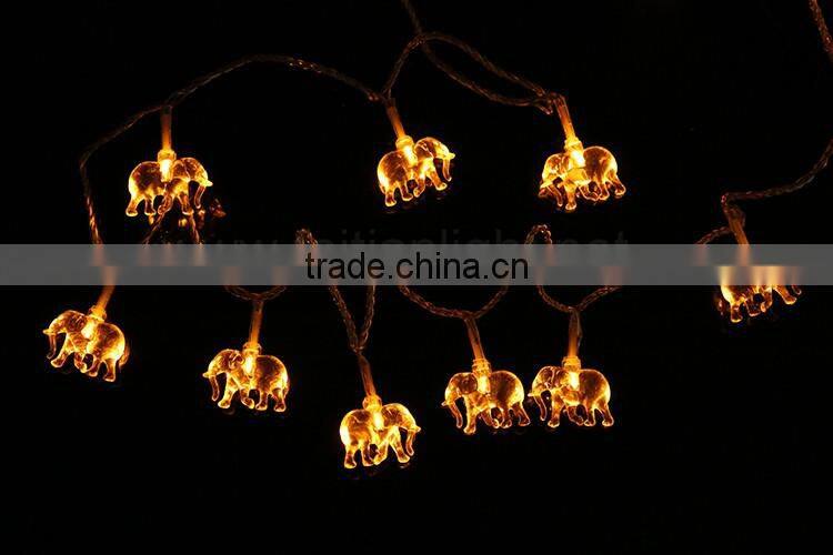 TZFEITIAN warm white IP44 waterproof elephant string lights outdoor decor