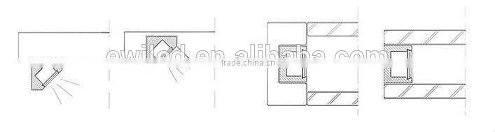 Top quality anodizing power coated led aluminum profile for ground lights