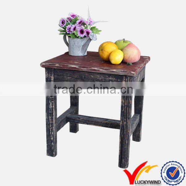 Antique rough foldable mini wood stool