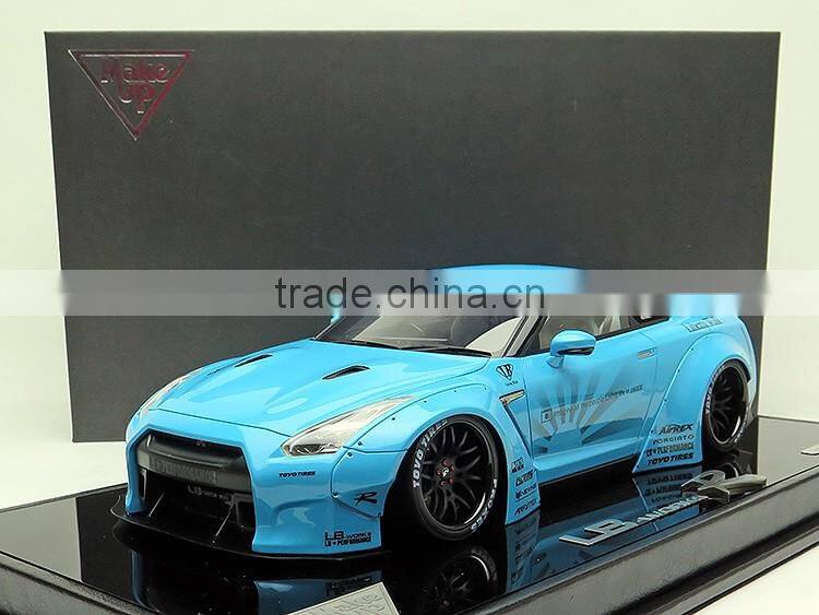 R35 1:18 LB WORKS BABYBLUE Top Quality Custome making 1/18 Diecast Toy Vehicle Model Car
