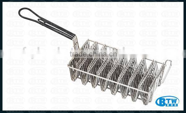 Popular Nickel Plated Taco Shell Frying Basket with Removable Inserts