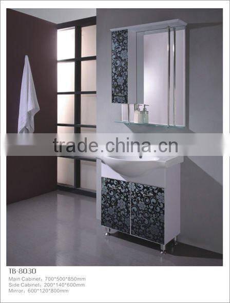 cheap price simple white corner bathroom cabinet
