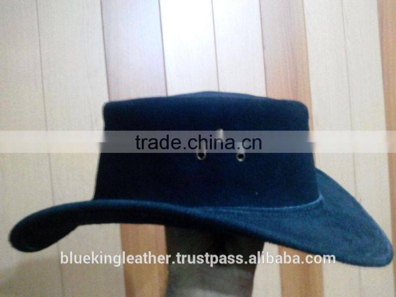 SUPER SUEDE LEATHER COWBOY WESTERN AUSI STYLE OUTBACK BUSH HAT