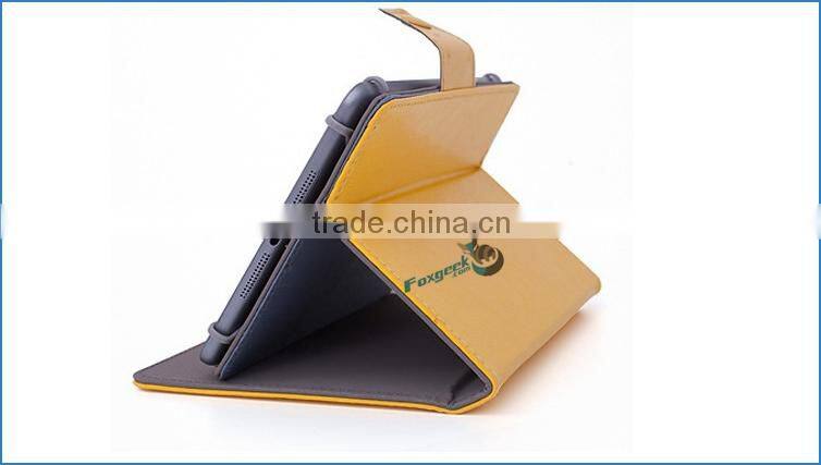 Factory Wholesale High Quality Leather Case for iPad Mini ,yellow ,pink red multi color case for ipad mini 2 /for mini 3