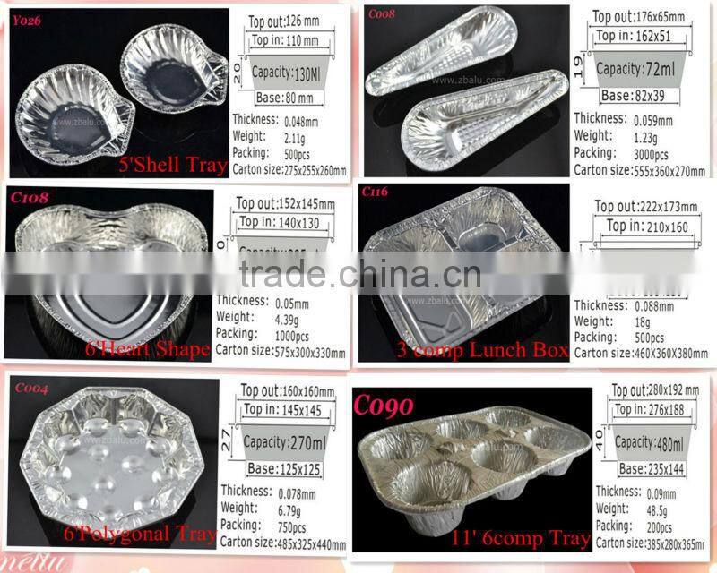 Newest!! Zhongnbo disposable aluminium dish C005