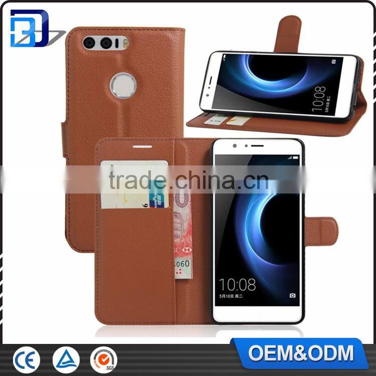 For Huawei Honor 8 Leather Case, Litchi Skin Leather Flip Case For Huawei Honor 8 With Stand Card Slots