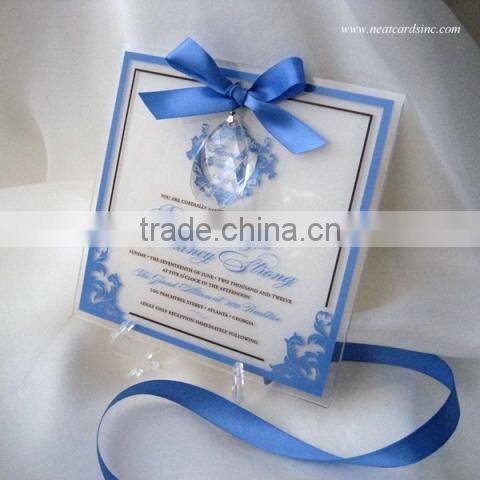 3mm imported black acrylic with high quality Material wedding invitation card