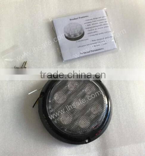 Police Led warning light, aluminium housing 12v round colored strobe LTDG95