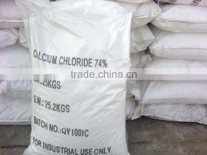 2016 hot sale industrial 74% calcium chloride dihydrate low price