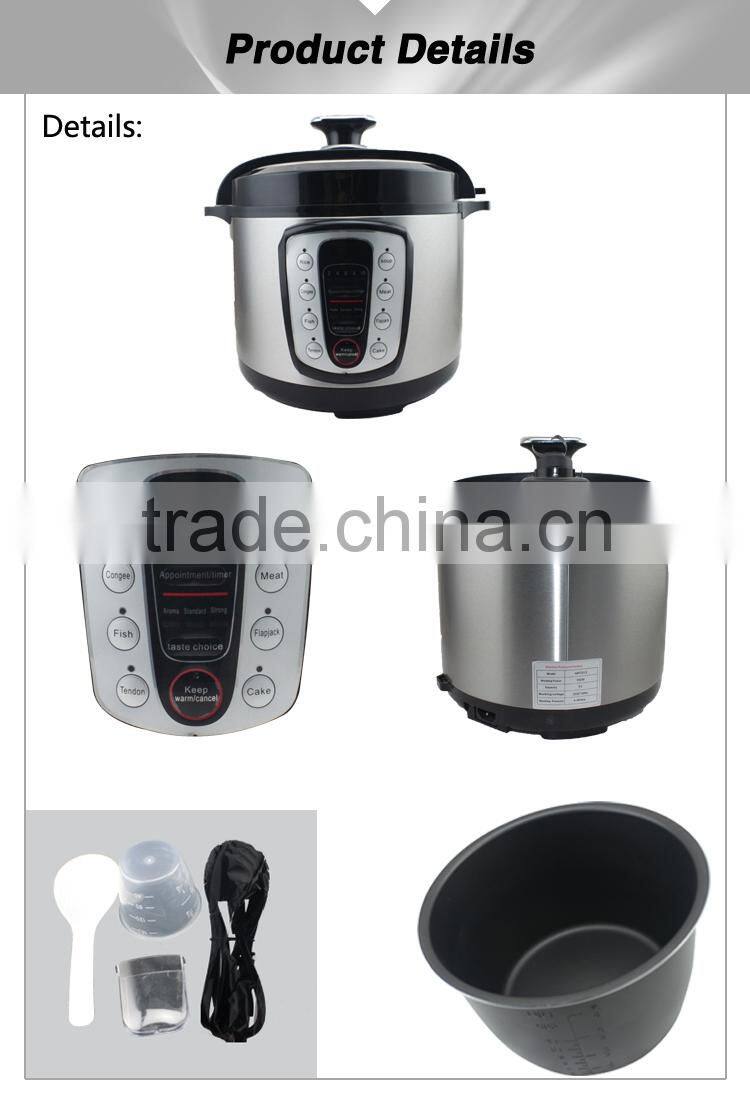 2015 New arrival intelligent electric pressure cooker multifunction rice pressure cooker