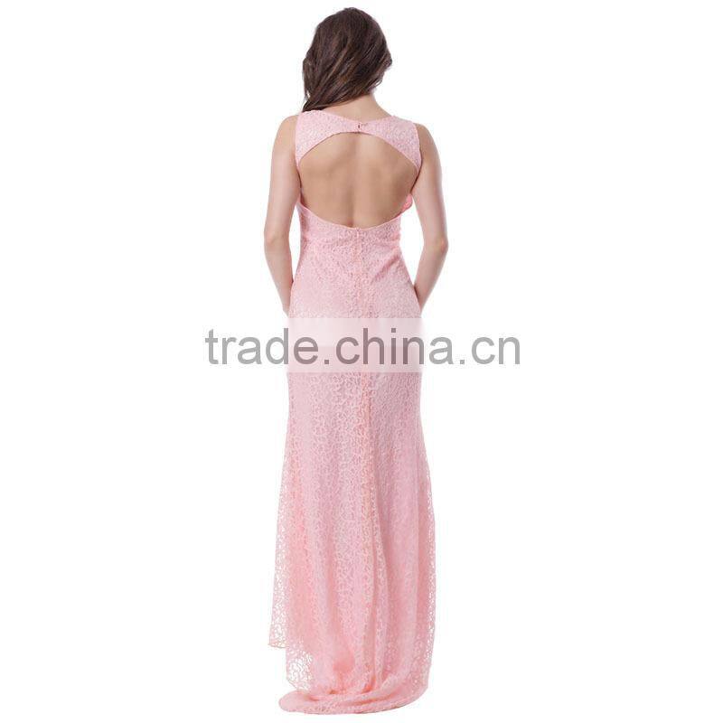 Best selling sleeveless lace formal dress long maxi dress evening dress