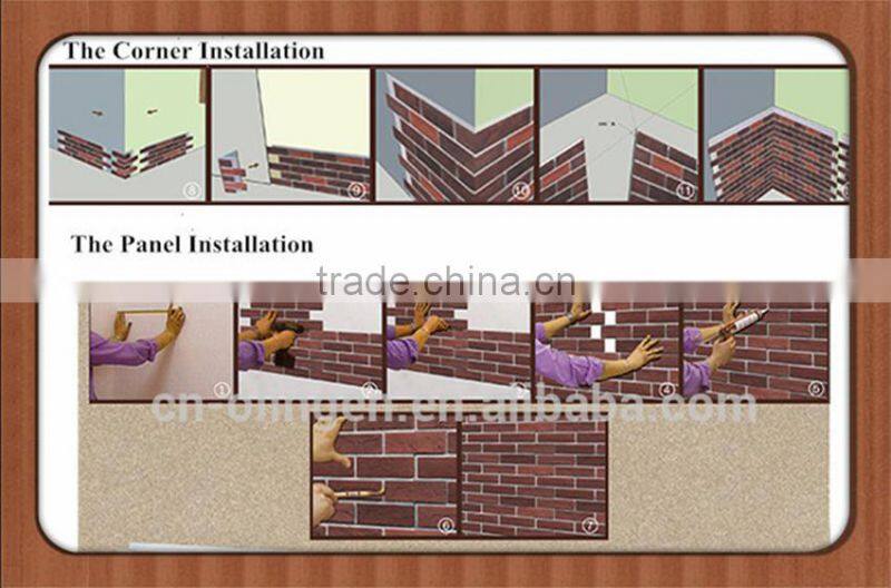 Olingen brick wall corner with EPS insulation