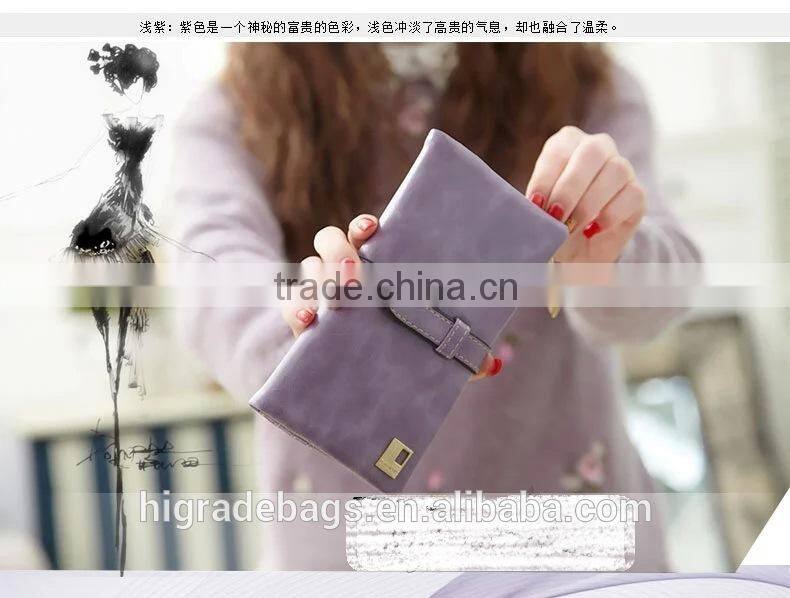 2015 new Fashion female pu leather wallet