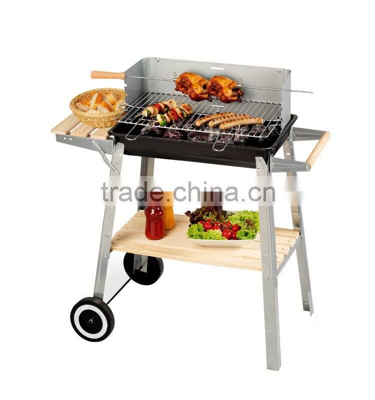 Steel Metal Type simple rectangle bbq grill